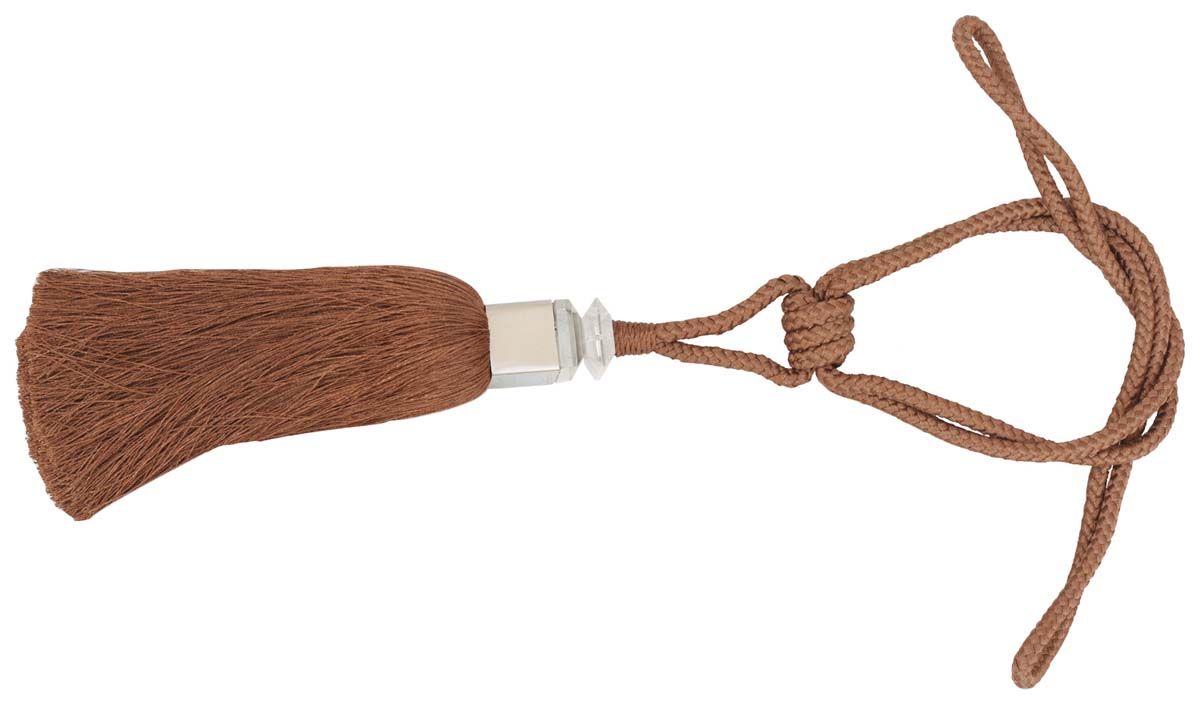 Curtain Tie Backs with Tassels - Bronze Colored Rayon Cord-Style Drapery Holdbacks - Glass & Metal Bead Work - Home Decor Furnishings & Supplies - Buy in Bulk Wholesale